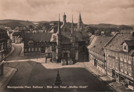 Wernigerode - Blick vom Hotel Weißer Hirsch - 1960 Wernigerode - Blick vom Hotel Weißer Hirsch - 1960