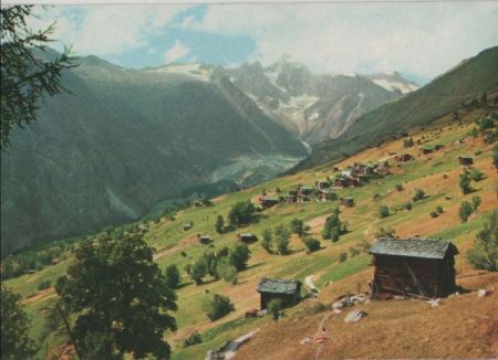 Schweiz - Fiesch - Ried mit Wildhütte - ca. 1980 Schweiz - Fiesch - Ried mit Wildhütte - ca. 1980