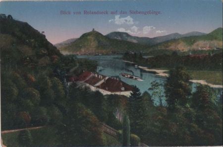 Remagen-Rolandseck - Blick zum Siebengebirge - ca. 1920 Remagen-Rolandseck - Blick zum Siebengebirge - ca. 1920