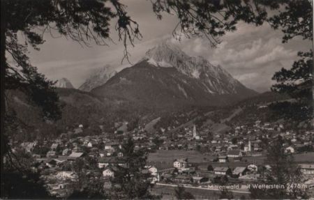Mittenwald - mit Wetterstein - 1958 Mittenwald - mit Wetterstein - 1958