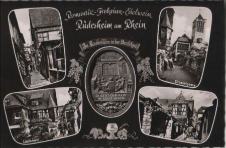 Rüdesheim - u.a. Drosselhof - ca. 1955 Rüdesheim - u.a. Drosselhof - ca. 1955