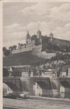 Würzburg - Mainbrücke und Festung - 1939 Würzburg - Mainbrücke und Festung - 1939