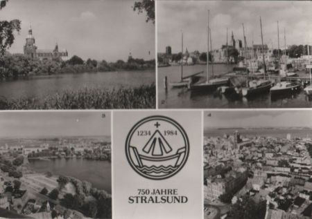 Stralsund - u.a. Blick auf Stadt - 1984 Stralsund - u.a. Blick auf Stadt - 1984
