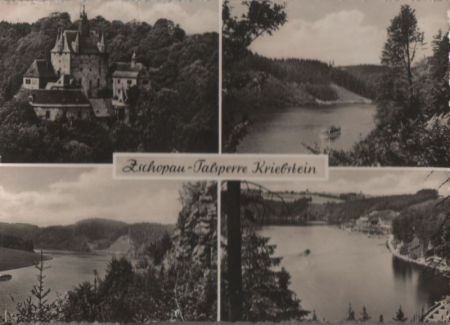 Kriebstein - Burg mit Talsperre der Zschopau - 1968 Kriebstein - Burg mit Talsperre der Zschopau - 1968