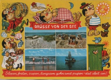 Grüsse von der See - 4 Teilbilder - 1975 Grüsse von der See - 4 Teilbilder - 1975