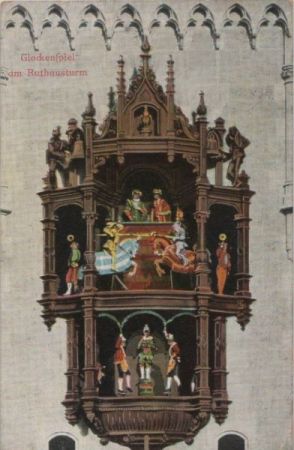 München - Glockenspiel am Rathaus - ca. 1925 München - Glockenspiel am Rathaus - ca. 1925