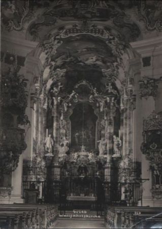 Steingaden-Wieskirche - Wallfahrtskirche - ca. 1955 Steingaden-Wieskirche - Wallfahrtskirche - ca. 1955