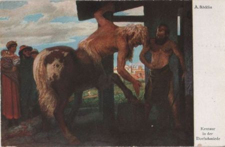 Böcklin - Kentaur in der Dorfschmiede Böcklin - Kentaur in der Dorfschmiede