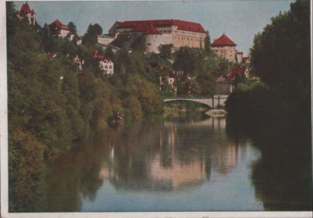 Tübingen - Blick auf das Schloss - 1953 Tübingen - Blick auf das Schloss - 1953