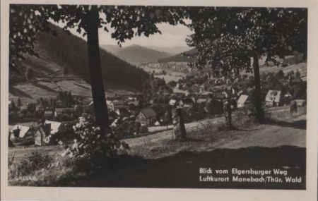 Ilmenau-Manebach - Blick vom Elgersburger Weg - 1955 Ilmenau-Manebach - Blick vom Elgersburger Weg - 1955