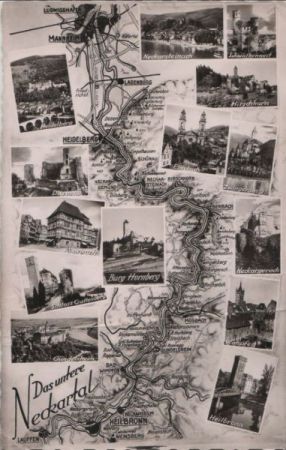 Neckar - das untere Neckartal - 1958 Neckar - das untere Neckartal - 1958