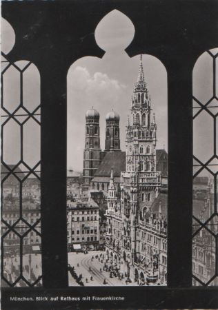 München - Blick auf Rathaus und Frauenkirche - 1957 München - Blick auf Rathaus und Frauenkirche - 1957