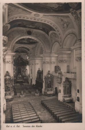 Rot an der Rot - Inneres der Kirche - ca. 1950 Rot an der Rot - Inneres der Kirche - ca. 1950