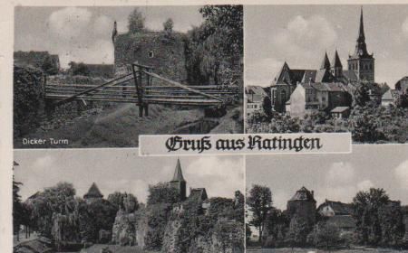 Ratingen - Dicker Turm, Kath. Kirche, An der alten Stadtmauer, Haus zu Haus - 1960 Ratingen - Dicker Turm, Kath. Kirche, An der alten Stadtmauer, Haus zu Haus - 1960