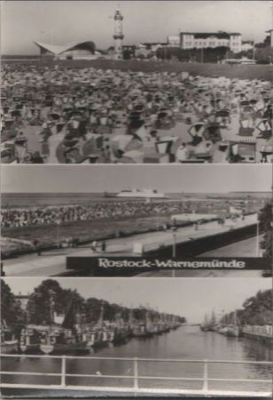 Rostock-Warnemünde - u.a. Promenade mit Strand - 1976 Rostock-Warnemünde - u.a. Promenade mit Strand - 1976