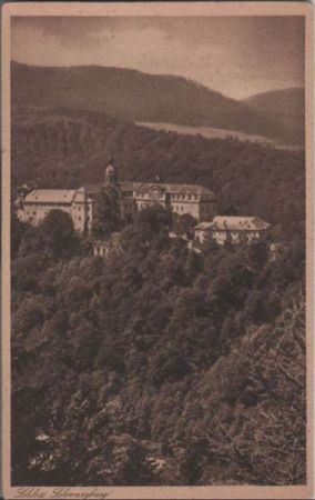 Schwarzburg - Schloß, Blick vom Helenensitz - 1927 Schwarzburg - Schloß, Blick vom Helenensitz - 1927