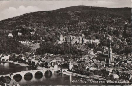 Heidelberg - Blick vom Philosophenweg - 1966 Heidelberg - Blick vom Philosophenweg - 1966