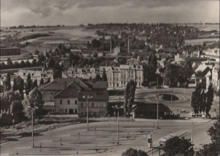 Eisenberg - Blick zum Busbahnhof - 1972 Eisenberg - Blick zum Busbahnhof - 1972