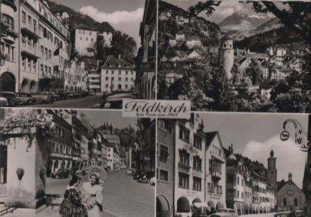 Österreich - Feldkirch - mit 4 Bildern - 1960 Österreich - Feldkirch - mit 4 Bildern - 1960