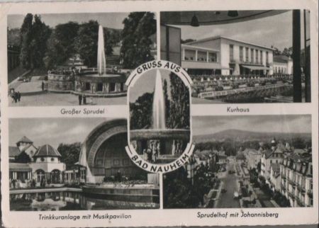 Bad Nauheim - u.a. Fontäne - 1961 Bad Nauheim - u.a. Fontäne - 1961