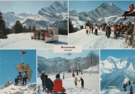 Schweiz - Braunwald - 5 Teilbilder - 1968 Schweiz - Braunwald - 5 Teilbilder - 1968