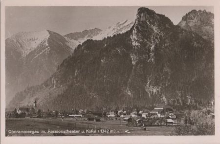 Oberammergau - mit Kofel - ca. 1950 Oberammergau - mit Kofel - ca. 1950