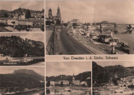 Dresden - bis zur Sächsischen Schweiz - ca. 1970 Dresden - bis zur Sächsischen Schweiz - ca. 1970