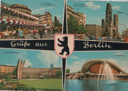Berlin, Westteil - u.a. Cafe Kranzler - ca. 1970 Berlin, Westteil - u.a. Cafe Kranzler - ca. 1970