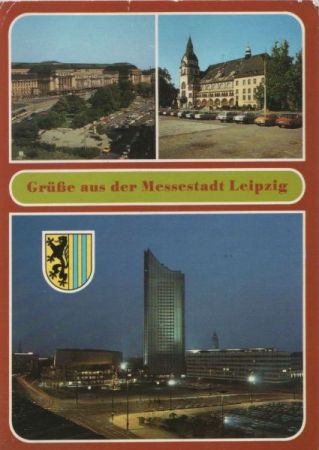 Leipzig - u.a. Blick zum Hauptbahnhof - 1988 Leipzig - u.a. Blick zum Hauptbahnhof - 1988