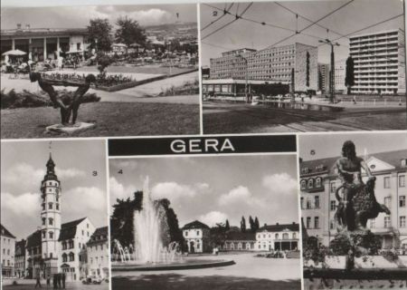 Gera - u.a. Terrassencafe auf dem Osterstein - 1977 Gera - u.a. Terrassencafe auf dem Osterstein - 1977