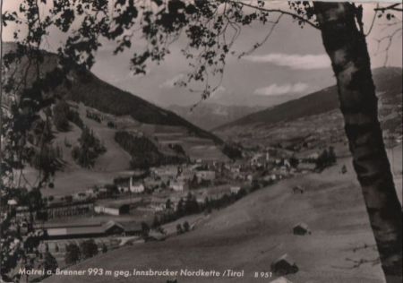Österreich - Matrei am Brenner - gegen Innsbrucker Nordkette - 1962 Österreich - Matrei am Brenner - gegen Innsbrucker Nordkette - 1962