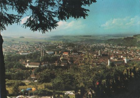 Bad Mergentheim - Blick vom Cafe Waldeck - 1980 Bad Mergentheim - Blick vom Cafe Waldeck - 1980
