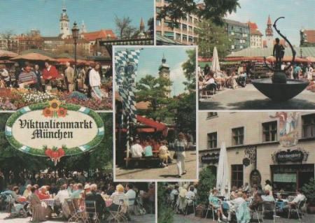 5 Bilder vom Viktualienmarkt München - ca. 1985 5 Bilder vom Viktualienmarkt München - ca. 1985