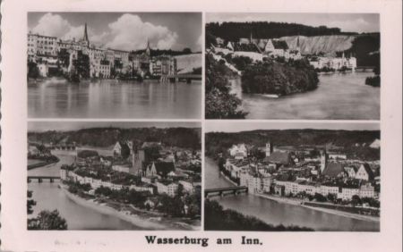 Wasserburg am Inn - mit 4 Bildern - ca. 1960 Wasserburg am Inn - mit 4 Bildern - ca. 1960
