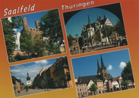 Saalfeld - u.a. Marktplatz mit Johanniskirche - 1997 Saalfeld - u.a. Marktplatz mit Johanniskirche - 1997