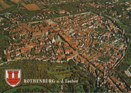 Rothenburg - Gesamtansicht, Luftbild - ca. 1980 Rothenburg - Gesamtansicht, Luftbild - ca. 1980