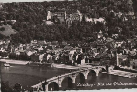 Heidelberg - Blick vom Philosophenweg - 1963 Heidelberg - Blick vom Philosophenweg - 1963