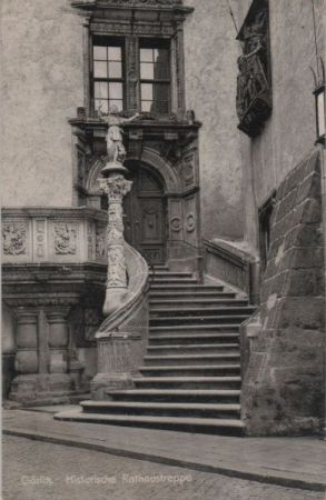 Görlitz - Historische Rathaustreppe - 1964 Görlitz - Historische Rathaustreppe - 1964