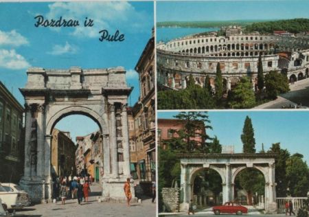 Kroatien - Pula - mit 3 Bildern - 1969 Kroatien - Pula - mit 3 Bildern - 1969