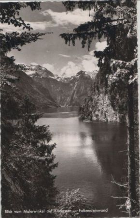 Königssee - Blick vom Malerwinkel auf Falkensteinwand - ca. 1960 Königssee - Blick vom Malerwinkel auf Falkensteinwand - ca. 1960