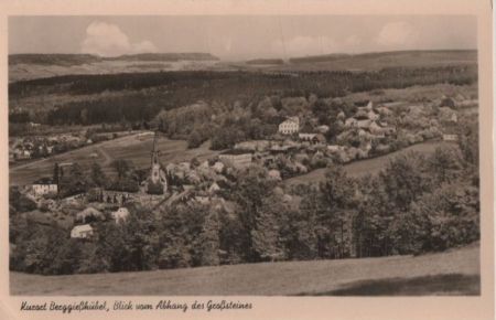 Berggießhübel - Blick vom Abhang des Großsteines - 1955 Berggießhübel - Blick vom Abhang des Großsteines - 1955