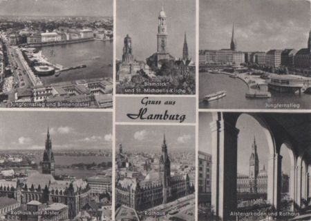 Hamburg - u.a. Jungfernstieg - 1959 Hamburg - u.a. Jungfernstieg - 1959