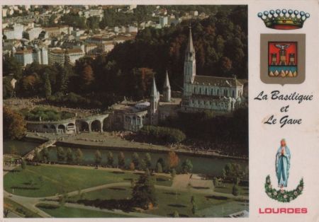 Frankreich - Lourdes - Le Basilique et Le Gave - 1983 Frankreich - Lourdes - Le Basilique et Le Gave - 1983