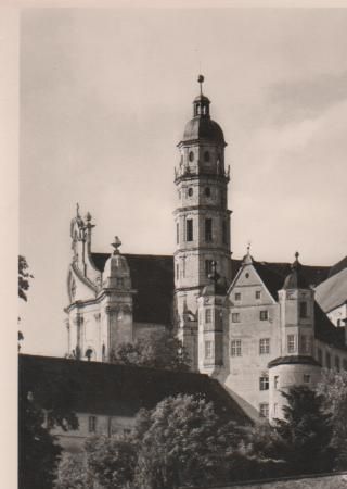 Abtei Neresheim - Prälatur und Turm - ca. 1965 Abtei Neresheim - Prälatur und Turm - ca. 1965