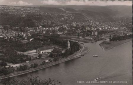 Lahnstein-Oberlahnstein - mit Niederlahnstein - ca. 1960 Lahnstein-Oberlahnstein - mit Niederlahnstein - ca. 1960