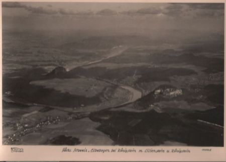 Königstein - Elbebogen mit Lilienstein - ca. 1950 Königstein - Elbebogen mit Lilienstein - ca. 1950