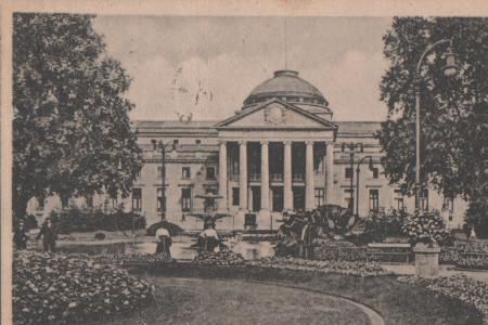 Wiesbaden - Kurhaus mit Blumengarten - ca. 1935 Wiesbaden - Kurhaus mit Blumengarten - ca. 1935