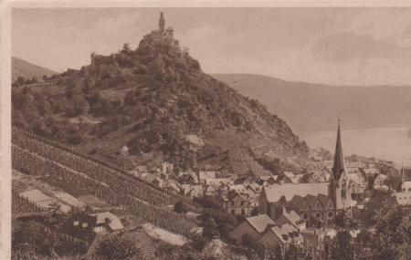 Braubach und die Marksburg - ca. 1955 Braubach und die Marksburg - ca. 1955
