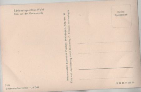 Schleusingen - Blick von der Gartenstraße Schleusingen - Blick von der Gartenstraße