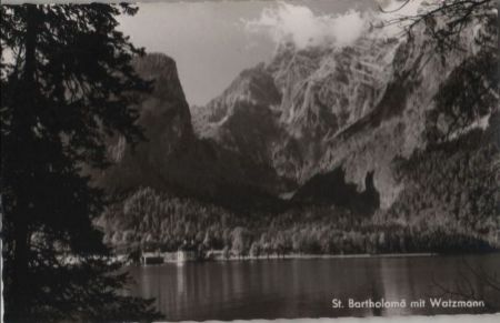 Schönau - St. Bartolomä - mit Watzmann - 1960 Schönau - St. Bartolomä - mit Watzmann - 1960
